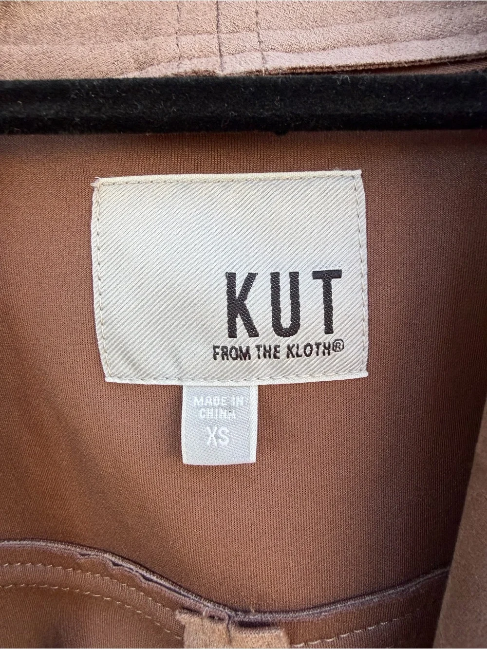 Kut from the Kloth Tan Suede Moto Jacket XS